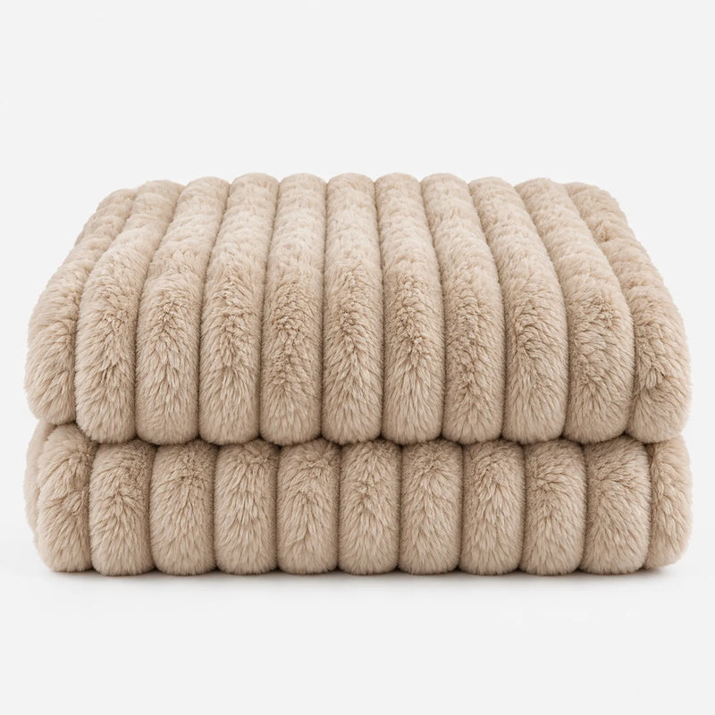 Snugglely - Ribbed Faux Fur Throw